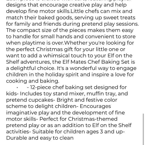 Elf On The Shelf Baking Set - Picture 13 of 16